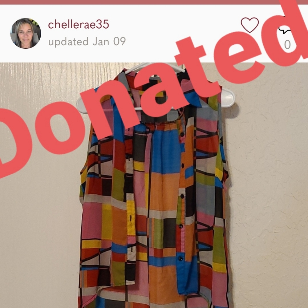donated.       Small Poetry sheer tank